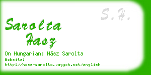 sarolta hasz business card