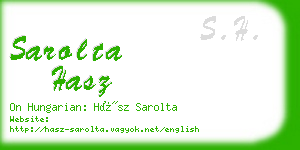 sarolta hasz business card